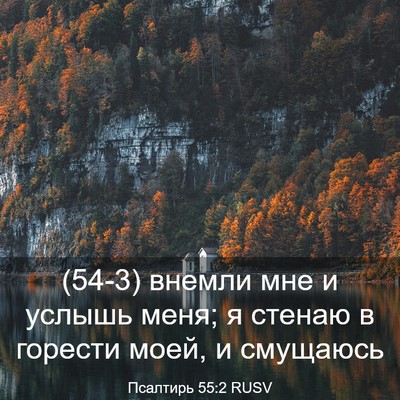 Picture 03 - Псалтирь 55:2 RUSV - (54-3) внемли мне и услышь - Bible Verse Picture