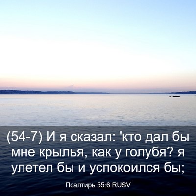 Picture 03 - Псалтирь 55:6 RUSV - (54-7) И я сказал: 'кто дал бы - Bible Verse Picture