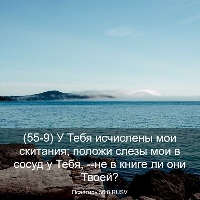 Picture 03 - Псалтирь 56:8 RUSV - (55-9) У Тебя исчислены мои - Bible Verse Picture