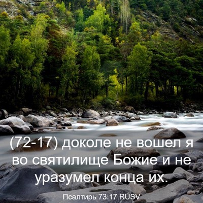 Picture 03 - Псалтирь 73:17 RUSV - (72-17) доколе не вошел я во - Bible Verse Picture