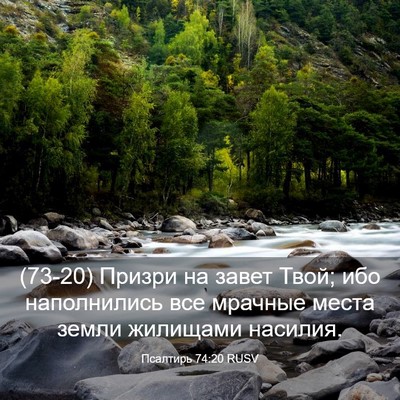 Picture 03 - Псалтирь 74:20 RUSV - (73-20) Призри на завет Твой; - Bible Verse Picture