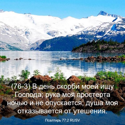 Picture 03 - Псалтирь 77:2 RUSV - (76-3) В день скорби моей ищу - Bible Verse Picture