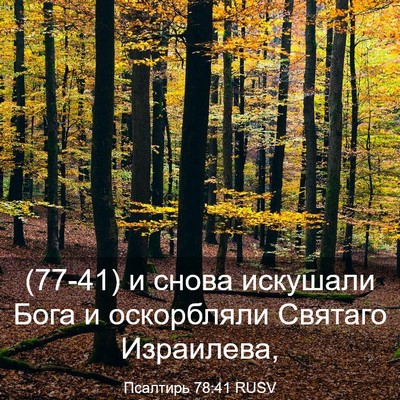 Picture 03 - Псалтирь 78:41 RUSV - (77-41) и снова искушали Бога - Bible Verse Picture