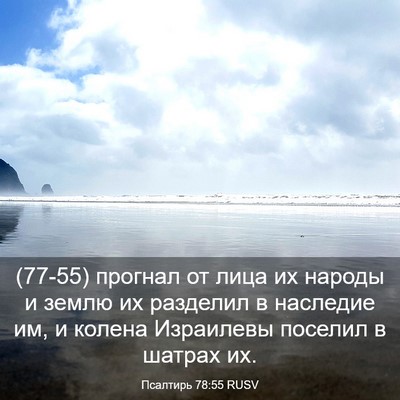 Picture 03 - Псалтирь 78:55 RUSV - (77-55) прогнал от лица их - Bible Verse Picture