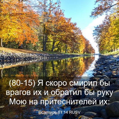Picture 03 - Псалтирь 81:14 RUSV - (80-15) Я скоро смирил бы - Bible Verse Picture