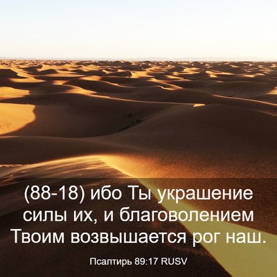 Picture 03 - Псалтирь 89:17 RUSV - (88-18) ибо Ты украшение силы - Bible Verse Picture