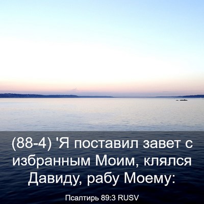 Picture 03 - Псалтирь 89:3 RUSV - (88-4) 'Я поставил завет с - Bible Verse Picture