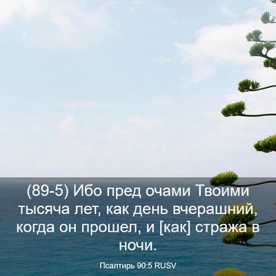 Picture 03 - Псалтирь 90:5 RUSV - (89-5) Ибо пред очами Твоими - Bible Verse Picture