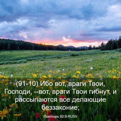 Picture 03 - Псалтирь 92:9 RUSV - (91-10) Ибо вот, враги Твои, - Bible Verse Picture