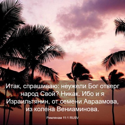 Picture 03 - Римлянам 11:1 RUSV - Итак, спрашиваю: неужели - Bible Verse Picture