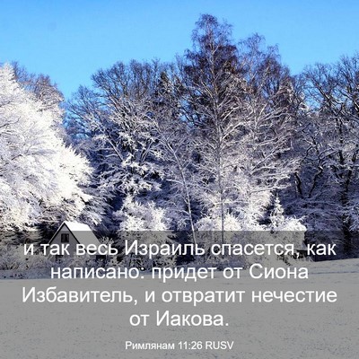 Picture 03 - Римлянам 11:26 RUSV - и так весь Израиль - Bible Verse Picture