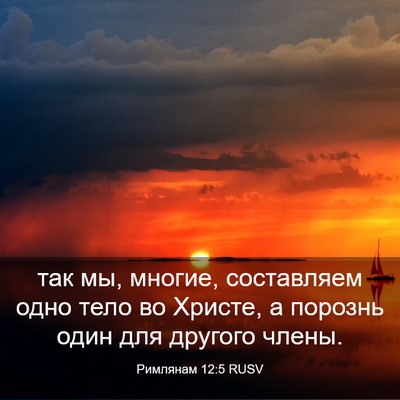 Picture 03 - Римлянам 12:5 RUSV - так мы, многие, составляем - Bible Verse Picture
