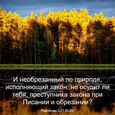 Picture 03 - Римлянам 2:27 RUSV - И необрезанный по природе, - Bible Verse Picture