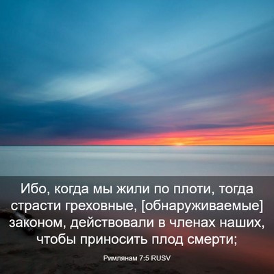 Picture 03 - Римлянам 7:5 RUSV - Ибо, когда мы жили по плоти, - Bible Verse Picture