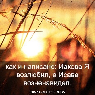 Picture 03 - Римлянам 9:13 RUSV - как и написано: Иакова Я - Bible Verse Picture