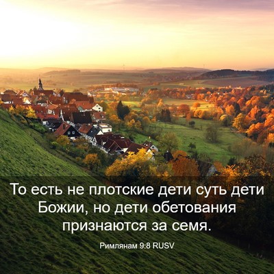 Picture 03 - Римлянам 9:8 RUSV - То есть не плотские дети - Bible Verse Picture