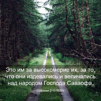 Picture 03 - Софония 2:10 RUSV - Это им за высокомерие их, - Bible Verse Picture