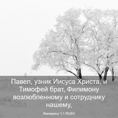 Picture 03 - Филимону 1:1 RUSV - Павел, узник Иисуса Христа, - Bible Verse Picture