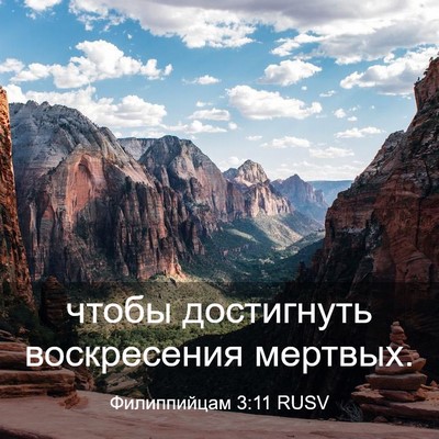 Picture 03 - Филиппийцам 3:11 RUSV - чтобы достигнуть - Bible Verse Picture