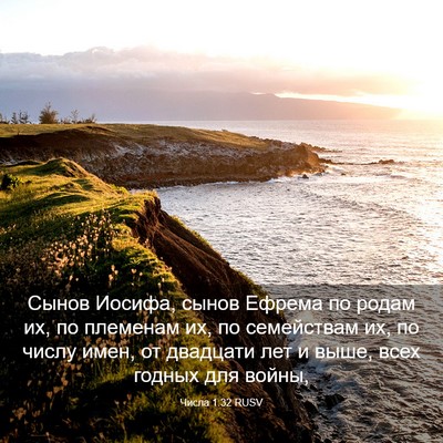 Picture 03 - Числа 1:32 RUSV - Сынов Иосифа, сынов Ефрема - Bible Verse Picture