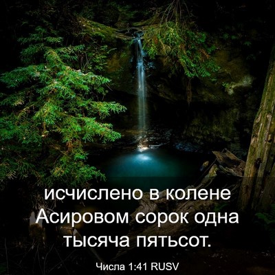 Picture 03 - Числа 1:41 RUSV - исчислено в колене - Bible Verse Picture