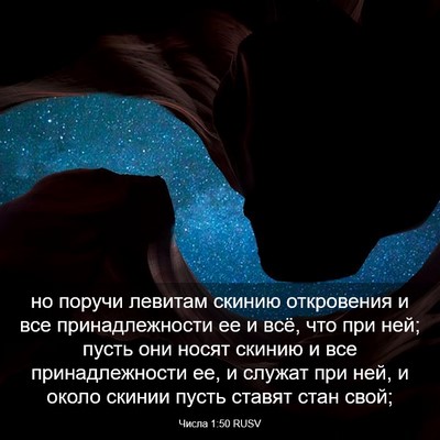 Picture 03 - Числа 1:50 RUSV - но поручи левитам скинию - Bible Verse Picture