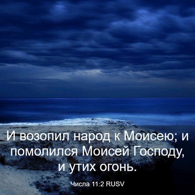 Picture 03 - Числа 11:2 RUSV - И возопил народ к Моисею; и - Bible Verse Picture