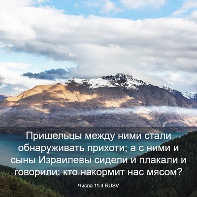 Picture 03 - Числа 11:4 RUSV - Пришельцы между ними стали - Bible Verse Picture