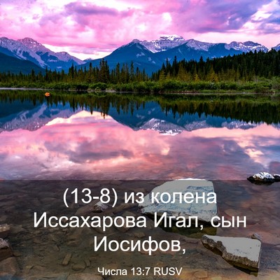 Picture 03 - Числа 13:7 RUSV - (13-8) из колена Иссахарова - Bible Verse Picture