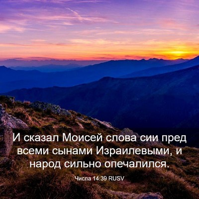 Picture 03 - Числа 14:39 RUSV - И сказал Моисей слова сии - Bible Verse Picture