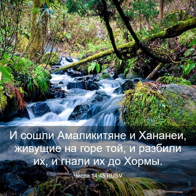 Picture 03 - Числа 14:45 RUSV - И сошли Амаликитяне и - Bible Verse Picture