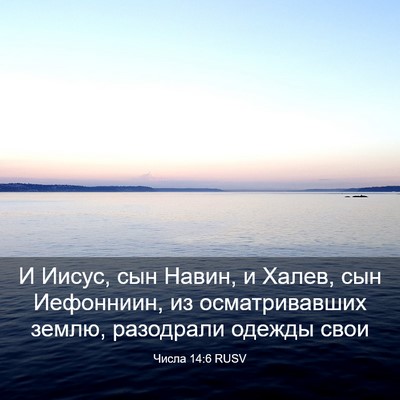Picture 03 - Числа 14:6 RUSV - И Иисус, сын Навин, и Халев, - Bible Verse Picture