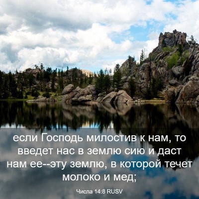 Picture 03 - Числа 14:8 RUSV - если Господь милостив к - Bible Verse Picture