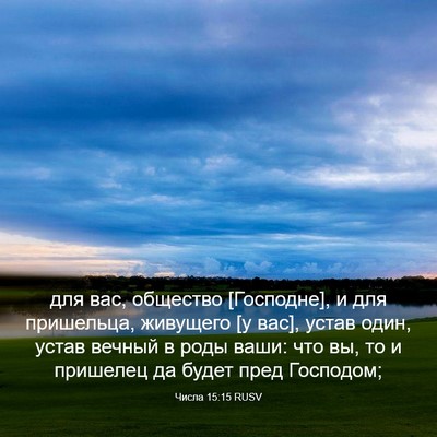 Picture 03 - Числа 15:15 RUSV - для вас, общество - Bible Verse Picture