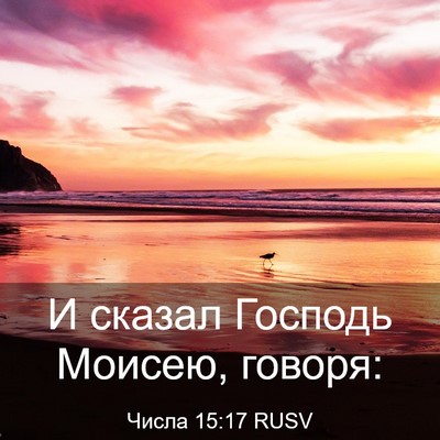 Picture 03 - Числа 15:17 RUSV - И сказал Господь Моисею, - Bible Verse Picture