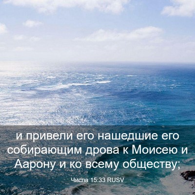 Picture 03 - Числа 15:33 RUSV - и привели его нашедшие его - Bible Verse Picture