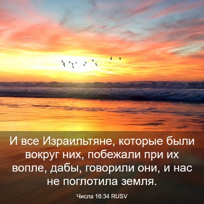 Picture 03 - Числа 16:34 RUSV - И все Израильтяне, которые - Bible Verse Picture