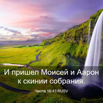 Picture 03 - Числа 16:43 RUSV - И пришел Моисей и Аарон к - Bible Verse Picture