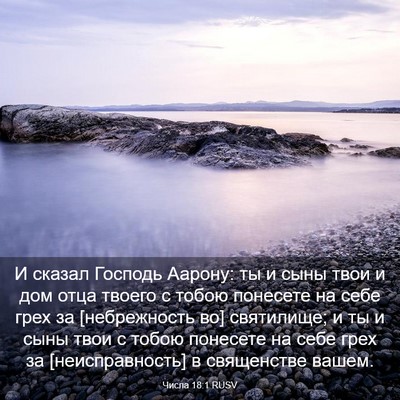 Picture 03 - Числа 18:1 RUSV - И сказал Господь Аарону: ты - Bible Verse Picture