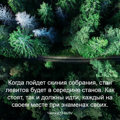 Picture 03 - Числа 2:17 RUSV - Когда пойдет скиния - Bible Verse Picture