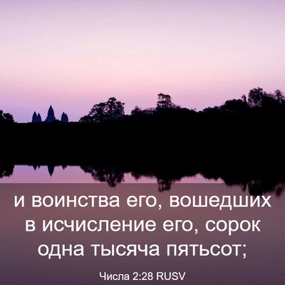 Picture 03 - Числа 2:28 RUSV - и воинства его, вошедших в - Bible Verse Picture