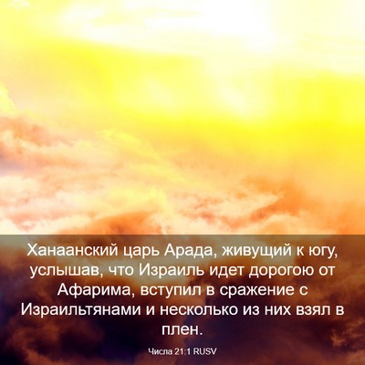 Picture 03 - Числа 21:1 RUSV - Ханаанский царь Арада, - Bible Verse Picture
