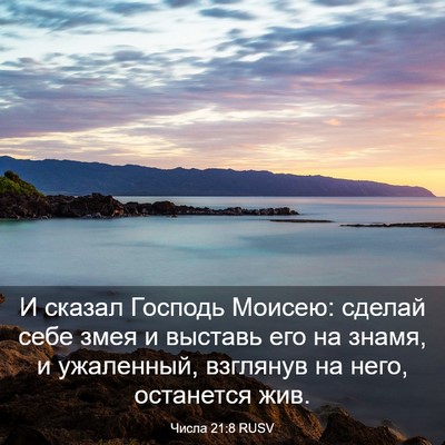 Picture 03 - Числа 21:8 RUSV - И сказал Господь Моисею: - Bible Verse Picture