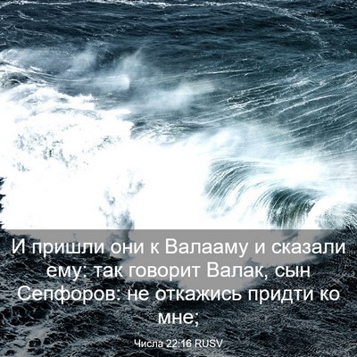 Picture 03 - Числа 22:16 RUSV - И пришли они к Валааму и - Bible Verse Picture
