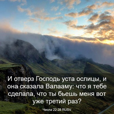 Picture 03 - Числа 22:28 RUSV - И отверз Господь уста - Bible Verse Picture