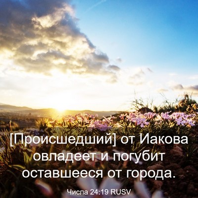 Picture 03 - Числа 24:19 RUSV - [Происшедший] от Иакова - Bible Verse Picture
