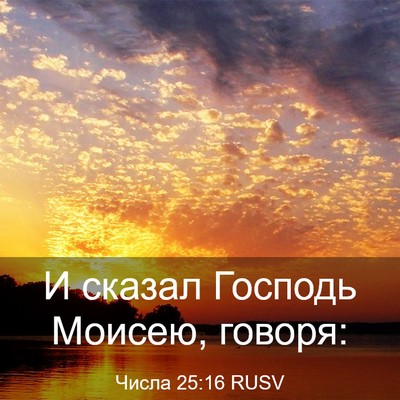 Picture 03 - Числа 25:16 RUSV - И сказал Господь Моисею, - Bible Verse Picture