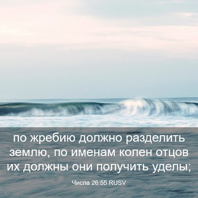 Picture 03 - Числа 26:55 RUSV - по жребию должно разделить - Bible Verse Picture