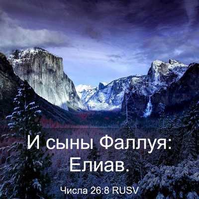 Picture 03 - Числа 26:8 RUSV - И сыны Фаллуя: - Bible Verse Picture