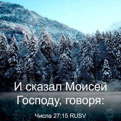 Picture 03 - Числа 27:15 RUSV - И сказал Моисей Господу, - Bible Verse Picture